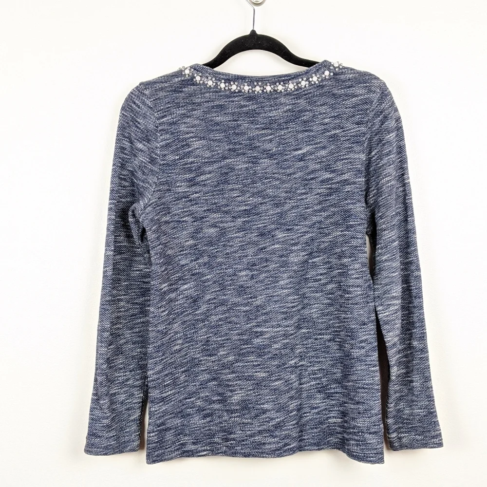J. Crew Heathered Jewel Trimmed Sweater - Size S